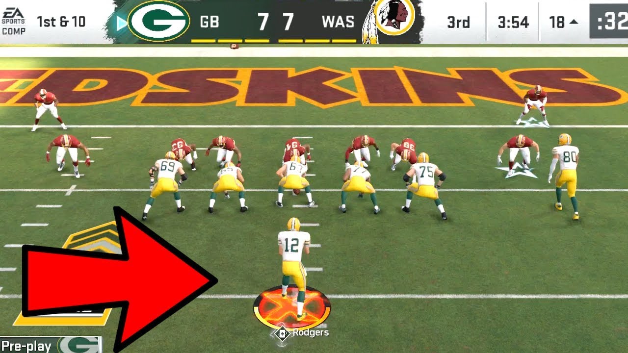 Aaron Rodgers GAMBLER ACTIVATED! Packers vs Redskins Madden 20 Online