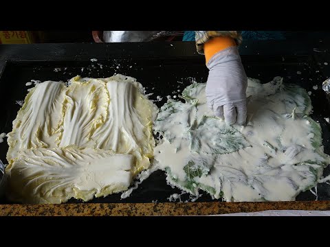 2500원짜리 다양한 야채전 / korean traditional pan fried delicacies - korean street food