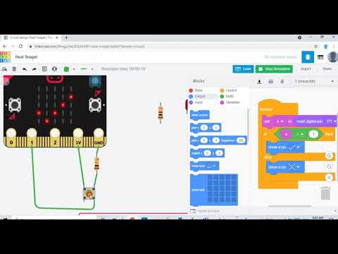 How to use Push Button with Micro Bit in Tinker CAD