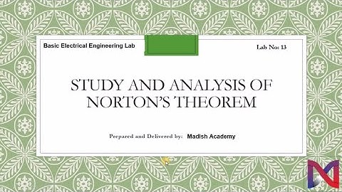 Basic Electrical Engineering Lab | Lecture 15 | What is Norton