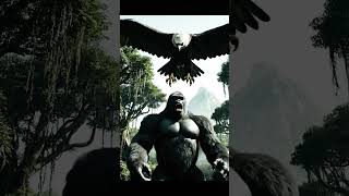 King Kong ATTACKED by Giant Eagle! 🦅 Massive Predator Fight #CGI