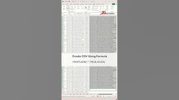 Formula To Export Excel Tables to CSV - Excel Tips and Tricks