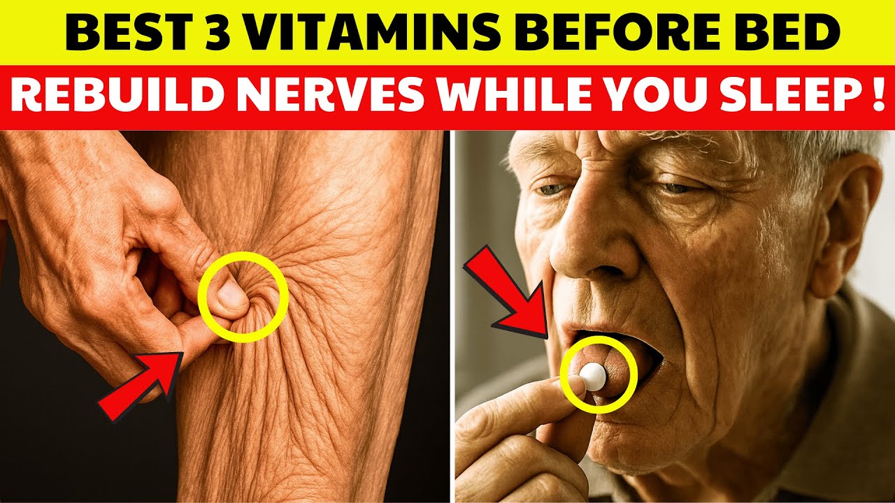 Over 60? Take THESE 3 Vitamins BEFORE Bed Daily for Stronger Legs Fast | Senior Health Tips