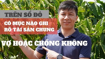 Bạn đã biết trên sổ đỏ có mục nào ghi rõ tài sản chung  hay riêng của vợ, chồng không I Hà Văn Linh