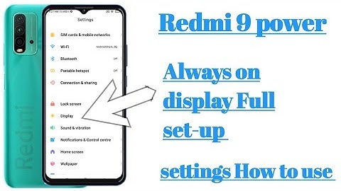 Redmi 9 power always on display set-up settings features ||  how to use