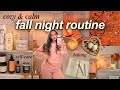 روتين ليلة خريفية دافئة الخبز قطف التفاح والعناية الذاتية الجمالية 