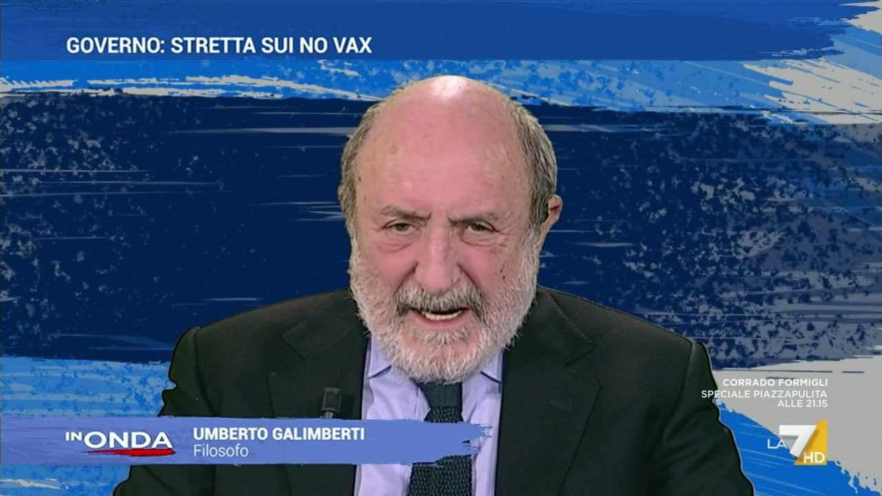 Umberto Galimberti: "I no vax hanno fede nelle loro convinzioni. E la fede è immodificabile"