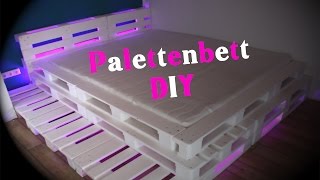 Palettenbett mit LED Beleuchtung DIY - JBTV