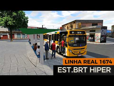 🟡REAL ROUTE 1674 PLATAFORMA x BRT STATION HIPER - SALVADOR NORTE MAP v3.5 - G920🟡