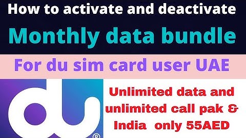 How to Activate Du 55 AED NON STOP Data Package 2021