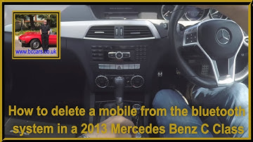 How to delete a mobile from the bluetooth system in a 2013 Mercedes Benz C Class