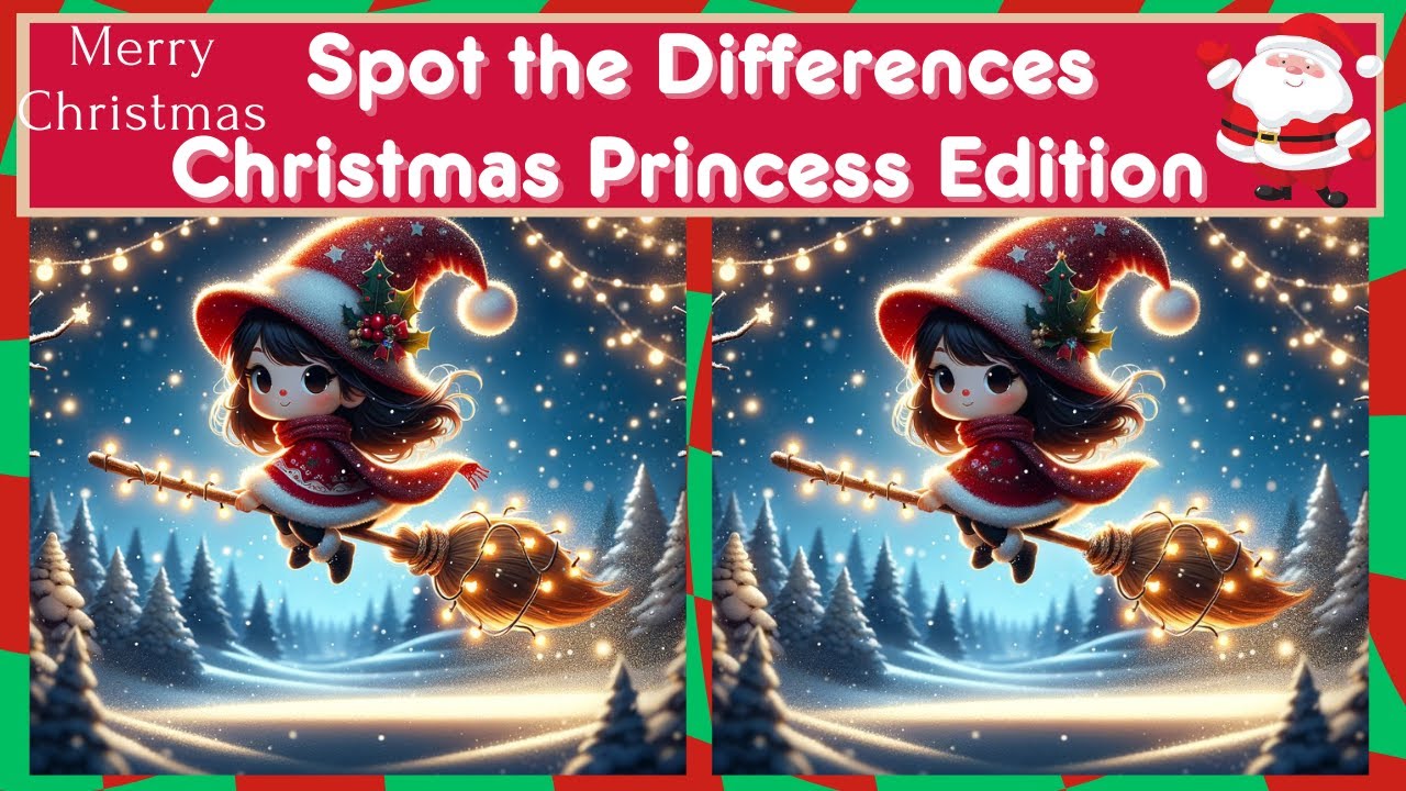Spot the Difference Game! Christmas witch Edition No.3 