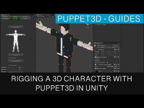 Puppet3D Setting up guides for a low poly character in Unity3d