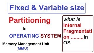 Celebrity Fixed & Variable size Partitioning  | Internal Fragmentation | Memory management | OS Profile