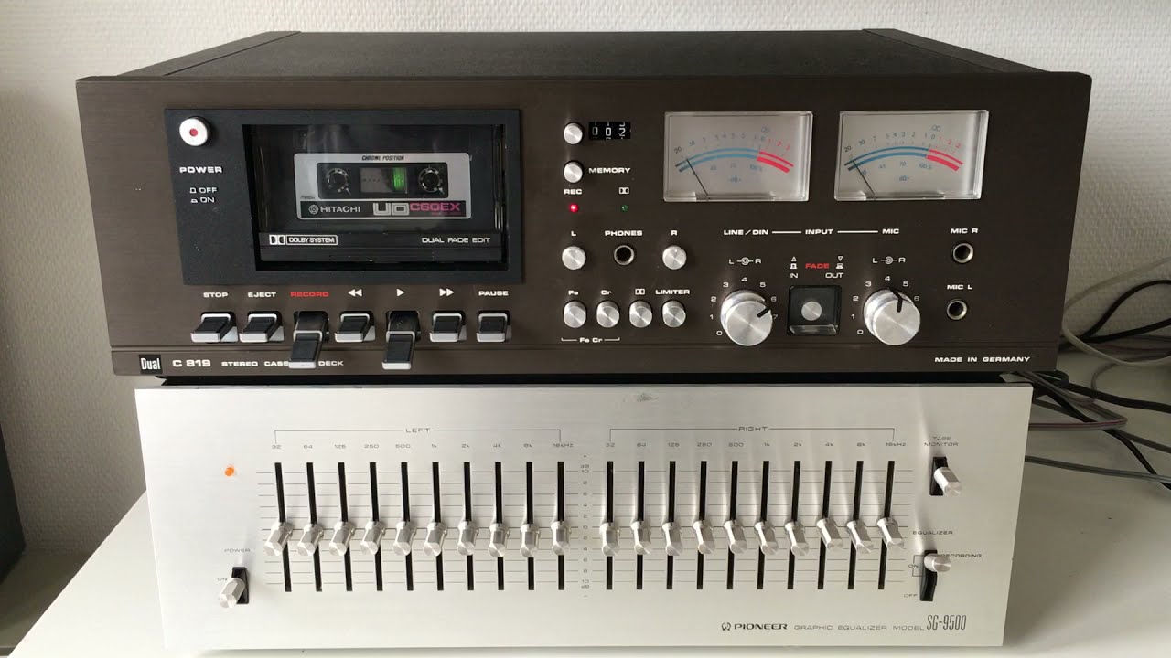 Graphic Equalizer PIONEER SG 9500 + DUAL C819 Stereo Cassette Deck