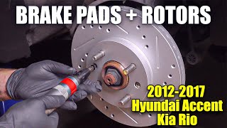 Easily Replace Brake Pads and Rotors 2012-2017 Hyundai Accent + Kia Rio