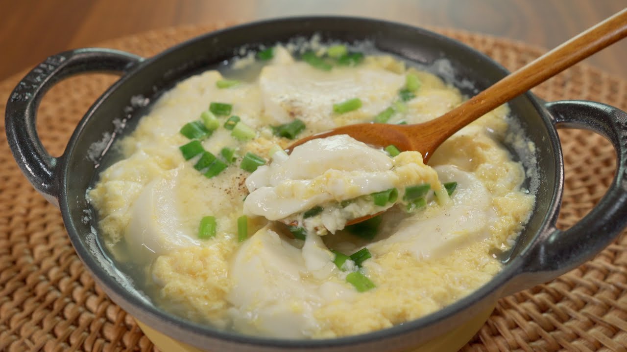A super simple breakfast that can be made in 3 minutes Soft tofu egg soup Korean food YouTube