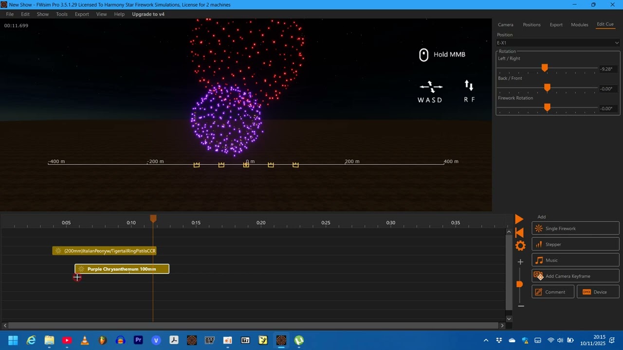 DMX DATA FIRING SYSTEM ON FWsim