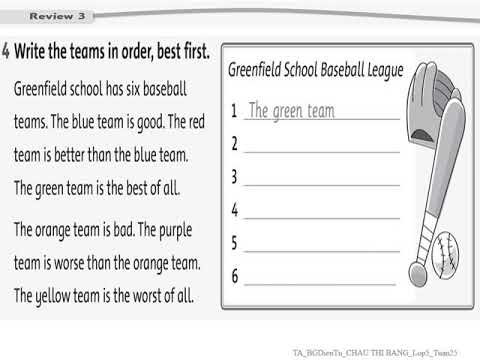 Family and friends Lop 5 Review 3 Workbook