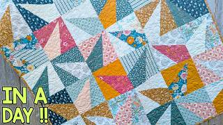 Dovetails Quilt: A Free Pattern That Plays Tricks on Your Eyes! Or is it a Whale Tail? A Paper Boat?
