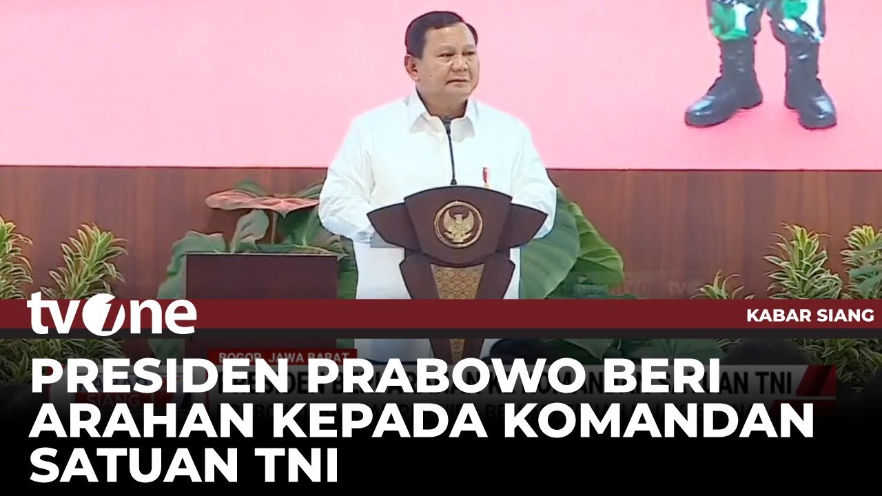 Arahan dari Presiden Prabowo untuk Komandan Satuan TNI | Kabar Siang tvOne