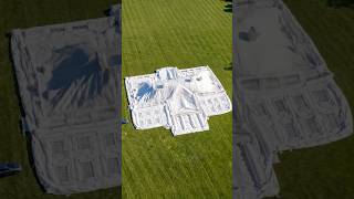 We tried out a lifesize inflatable white house bounce house! 🤣👏