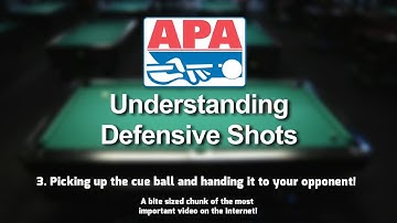 Defensive Shots - Ep. 3 - Picking up the cue ball and handing it to your opponent!