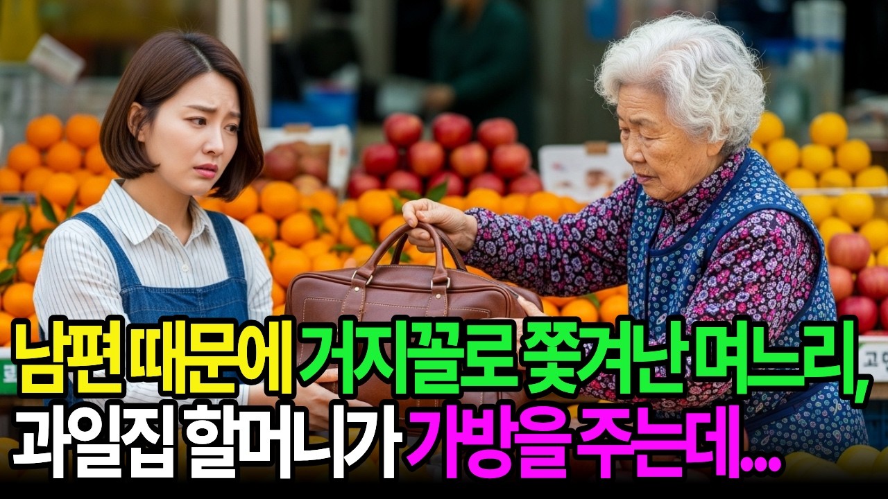 남편 때문에 거지꼴로 쫓겨난 며느리, 과일집 할머니가 가방을 주는데...