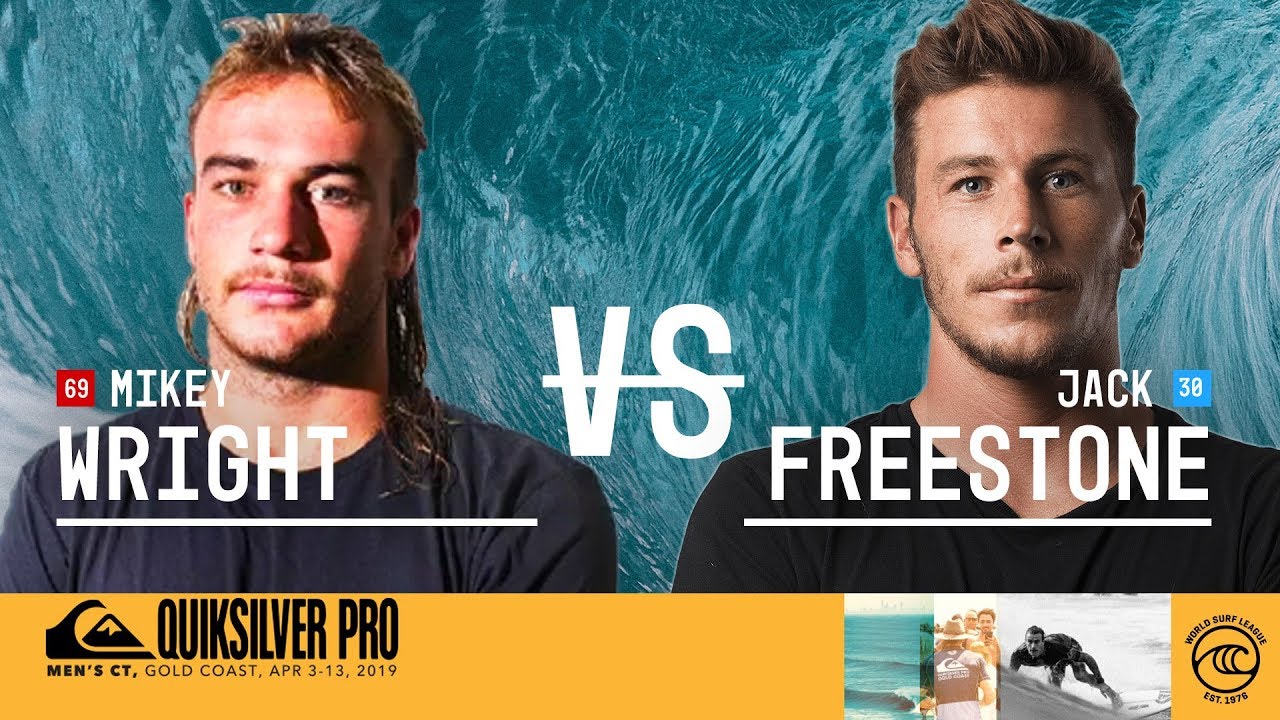 surfers security Mikey Wright vs. Jack Freestone - Round Three, Heat 12 - Quiksilver Pro Gold Coast 2019