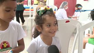 Alunos da Creche-Escola Sementinha participam de atividade sobre higiene bucal