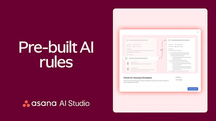 How to use pre-built AI rules in Asana