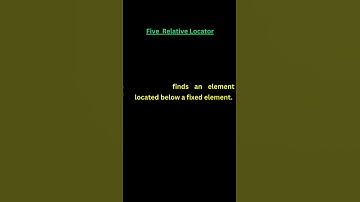 Relative Locators || New Features of Selenium 4 || Selenium || Java