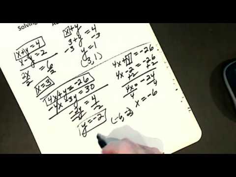 Solving Systems of Equations by Addition MP - YouTube