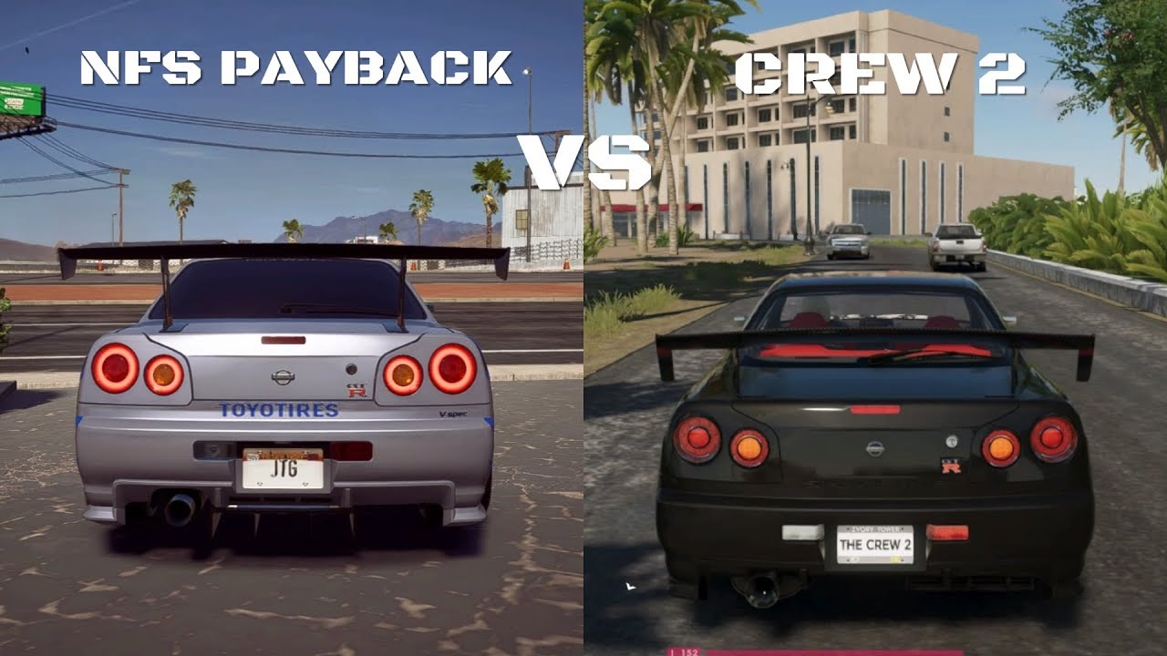 NFS Payback vs Crew 2 (ps4) gameplay comparison!