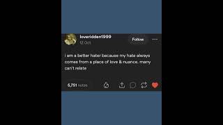 Better Hater, Tumblr Post #tumblr #tumblrpost #tumblrtextpost Better Hater, Tumblr Post #tumblr #tumblrpost #tumblrtextpost