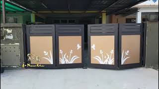 AST i-SmartGate Fully Aluminium Trackless Folding Gate with SW101TL Trackless System (Model: 7S-009)