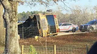 School bus rollover in Locust Fork