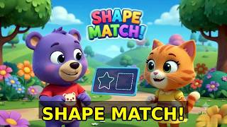 Shape Match! 🌟 Fun Learning Game for Kids | Bear & Friends#shapes #kidslearning ⁨@Kiddly772⁩ screenshot 3