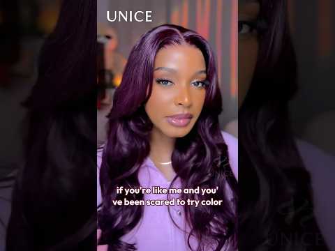 UNice 13x4 Pre-Everything™ Purple Black Cherry Layered Loose Wave With Invisi Drawstring Wig