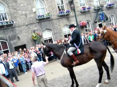Langholm Common Riding 2010 handing out of flag.