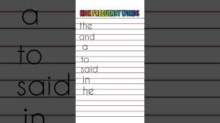 Let&#39;s Practice Reading High Frequency Words