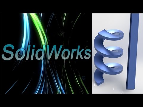 SolidWorks. Развёртка спирали (Шнека). Листовой металл. (Урок 2)