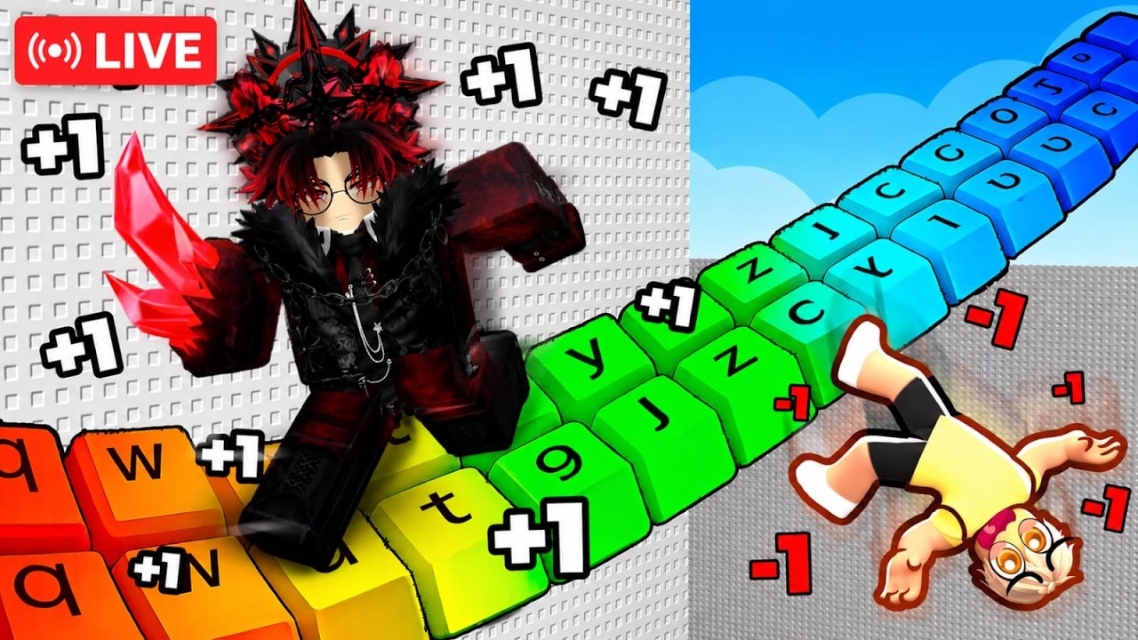 +1 speed keyboard live stream #roblox #keyboardspeed