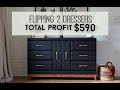 Flipping Facebook Marketplace Dressers For Profit // Furniture Flip Side Hustle // Trash to Treasure