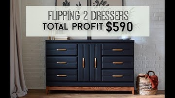 Flipping Facebook Marketplace Dressers For Profit // Furniture Flip Side Hustle // Trash to Treasure