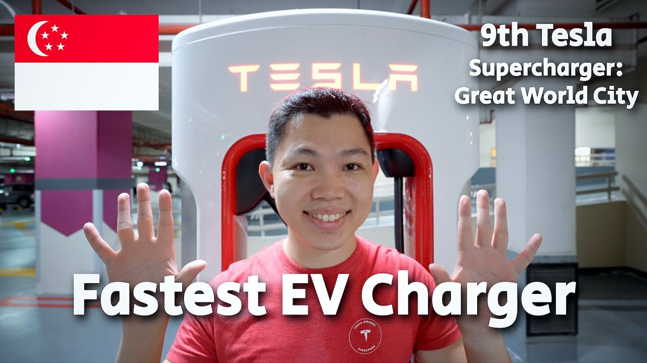 9th TESLA Supercharger Station in Singapore! (Great World Supercharger