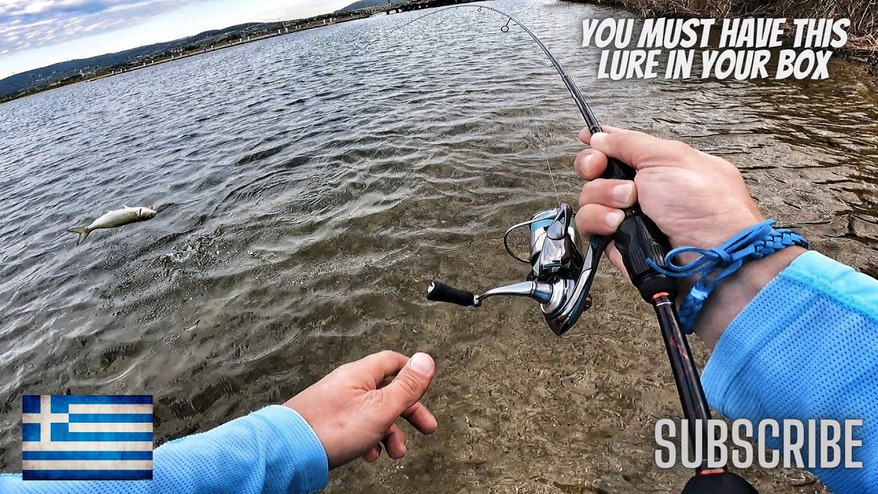 Ultralight fishing for seabass on topwater lures in Greece YouTube