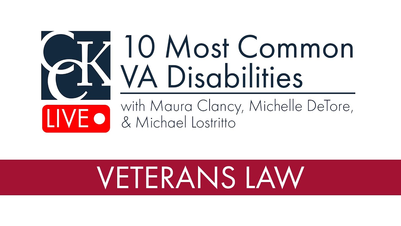 10 Most Common VA Disabilities Among Veterans