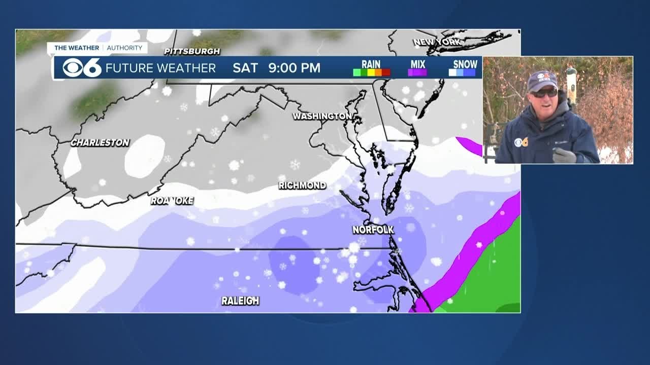 Virginia Winter Storm Watch: Weekend snow and winds up to 35 MPH