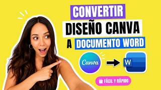 Como convertir tu DISEÑO de Canva a WORD gratis